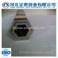 China fabricante tubo hueco de acero hexagonal / tubo